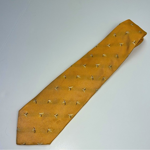 Beretta Yellow Duck Mens Neck Tie 100% Silk Outdoor Hunting *SURFACE FLAW‎ - Picture 1 of 10